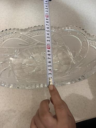 ulduz acar: Kəsimli şüşə/bohem tipli meyvə və salat qabı - Material: qalın — 2