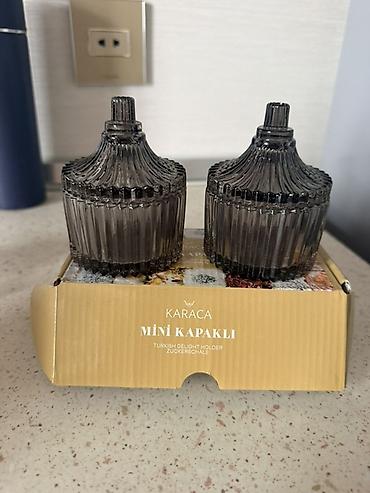 Qab-qacaq və mətbəx ləvazimatları: Məhsul: Karaca Mini Kapaklı – lokum/qənd qabı dəsti - Brend: Karaca - — 2
