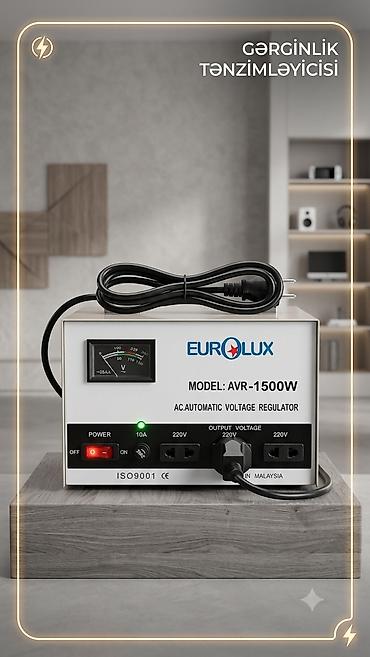 EUROLUX AVR-1500W – Avtomatik Gərginlik Tənzimləyicisi - Model