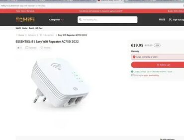 Modemi, ruteri i mrežni uređaji: *** AKCIJA *** #2738 Proširenje WiFi ESSENTIEL-B Model: Easy Wifi — 8
