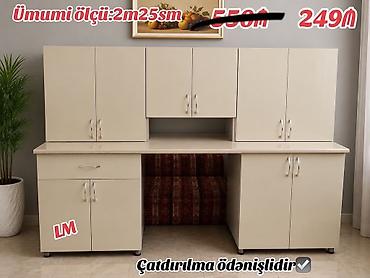 soba mətbəx: Mətbəx mebeli dəstləri – LM Variant 1: - Ümumi ölçü: 3 m 03 sm - Üst — 3