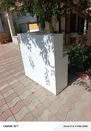 reseption masa: Ağ rəngli resepsiyon/administrator masası - Material: laminat/LDSP - — 3
