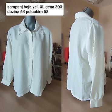 elegantna bluza ps fashion bluze: Elegantna ženska bluza u šampanj boji sa dugim rukavima i kragnom — 1