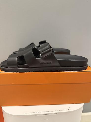 herfli sepler: Hermès kişi slayd sandal 1:1 kopiya, temiz deri Yenidir, olcu uygun — 2