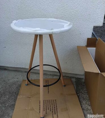 Stolice: Potpuno novi barski stolovi Kvalitetna medijapan plocha, jaki drveni — 3