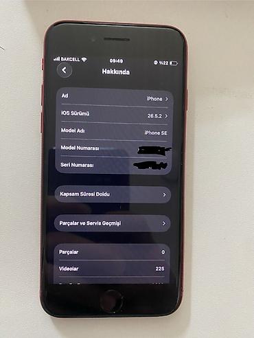 apl: IPhone SE 2022, 64 GB, Qırmızı, Barmaq izi — 3