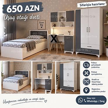 Oğlan və qız üçün, Yeni, Təknəfərlik çarpayı, Yazı masası, Dolab lalafo.az -da Oğlan və qız üçün, Yeni, Təknəfərlik çarpayı, Yazı masası, Dolab
