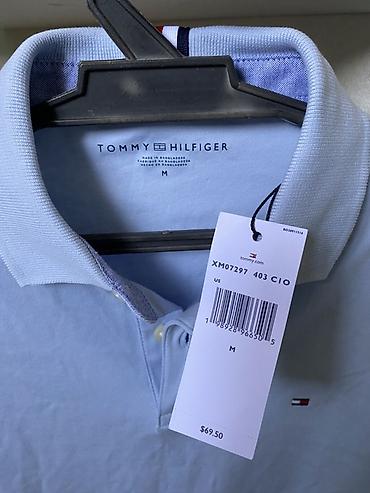 Эркектер кийими: Эркектердин футболкасы, M, Tommy Hilfiger, Жаңы, түсү - Көгүлтүр, Өзү алып кетүү — 2