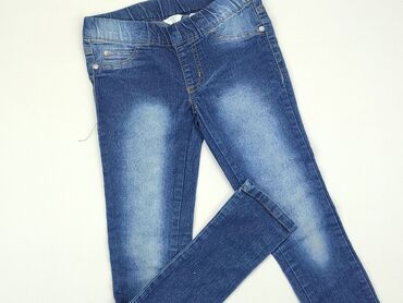 spodnie z dziurami jeansy: Spodnie jeansowe, 8 lat, 128, stan - Dobry