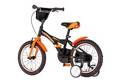 koledzice za decake: Bicikl kids Visitor Truck 16" – crno/narandžasti UV sjaj Dečiji — 2