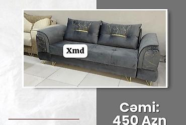 Divanlar: Tek divan – 450 AZN - Müasir dizayn: dərin kapitone tikişlər, qızılı — 31