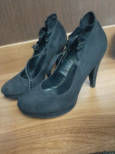 турецкая обувь на платформе: Туфли 38, цвет - Черный