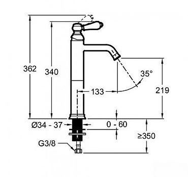Slavine: Retro slavina za lavabo – Jacob Delafon “Louise”, hrom - Tip — 3
