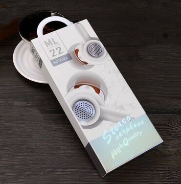 Другие аксессуары для компьютеров и ноутбуков: Earphone ML 22 - Jack 3.5, наушники + микрофон - длина шнура 1 — 4