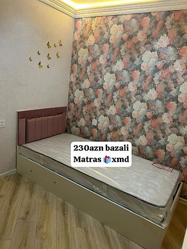 yorğan doşək: Bazalı tək nəfərlik çarpayı + hədiyyə matras - Qiymət: 230 AZN — 1