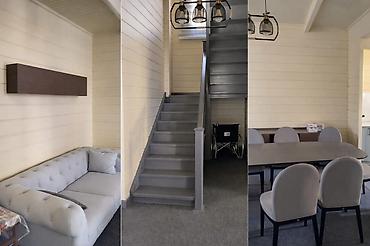 Продажа коттеджей и домов: Дом с отделкой и мебелью Планировка и метраж: - 1этаж: Кухня — 7