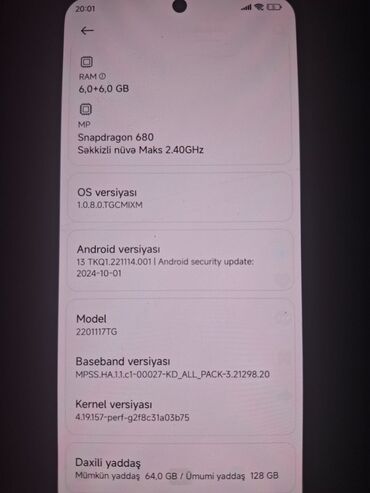 redmi note 8 ucun kabrolar: Redmi Note 11, 64 GB, rəng - Boz