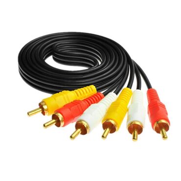 Audio və video kabellər: 3 Başlıqlı 1.5M Audio Video Kabel Analog Bağlantı: RCA (M x 3) ilə RCA