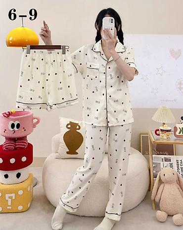 Пижамы: Пижама, Хлопок, Китай, На пуговицах, M, L — 10