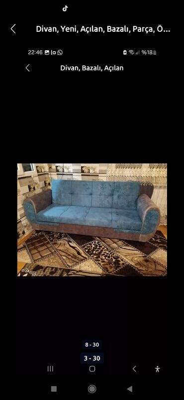 Sifarişlə divanlar: Divan, Mətbəx üçün, Qonaq otağı üçün, Parça, Bazalı, Açılan, Kitab — 19