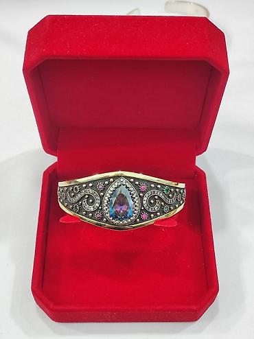 Серебряные браслеты: Серебряный Браслет с натуральными камнями Серебро с напылением — 4