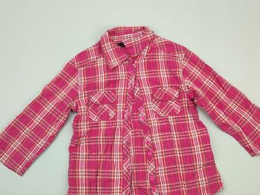 bluzka z długim rękawem na siłownię: Koszula 13 lat, stan - Dobry, wzór - Kratka, kolor - Różowy