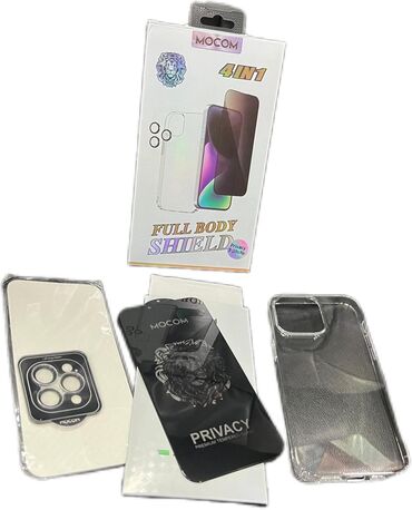 iphone 13 kreditle: Mocom 4İN1 İphone 13 pro max 1.privacy glass 2.kamera glass 3.carbon