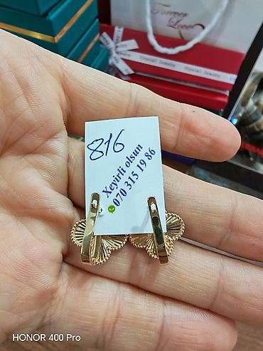 Aksesuarlar: Sırğa, Sarı qızıl, 585 Əyar, 232 g — 4