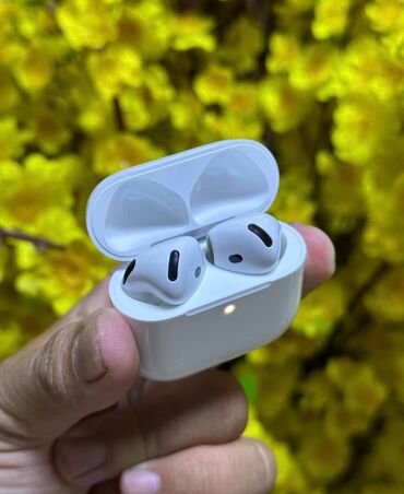 наушники с шумоподавлением: Оригинальные AirPods 4 ANC с Активным шумоподавлением! Даже месяца