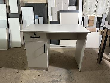 Офисные столы: Офисный стол, Новый, Нерегулируемый, цвет - Белый, ЛДСП, Самовывоз, Платная доставка — 4
