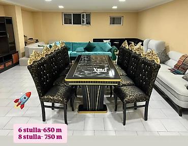 stol ve stullar: Qonaq otağı üçün, Yeni, Açılmayan, Dördbucaq masa, 6 stul — 1