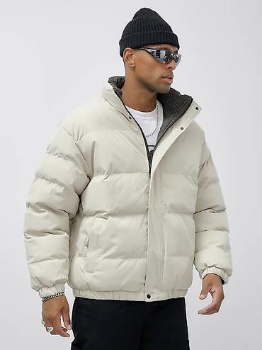 Пуховики и зимние куртки: Мужская куртка, M, PULL&BEAR, Новый, цвет - Бежевый, Самовывоз, Платная доставка — 2