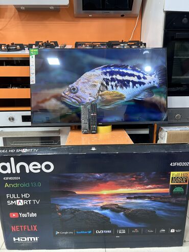 tv box ucuz: Italiyan brendi ALNEO televizor Ekran ölçüsü - 43’’ (109sm) 🖥️ Smart