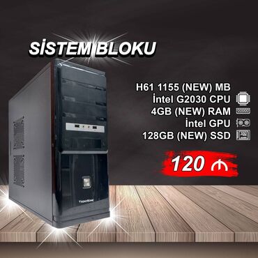 kompyuter prosessorlar: Sistem Bloku "Qori DDR3 H61 1155 Pentium G2030” ⭐Tək Sistem Bloku –