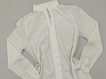 eleganckie białe bluzki z żabotem: Blouse, L (EU 40), condition - Good