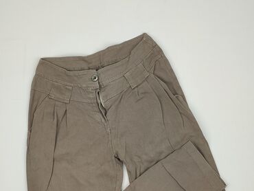 Women's Clothing: Material trousers for women, Size S (EU 36)