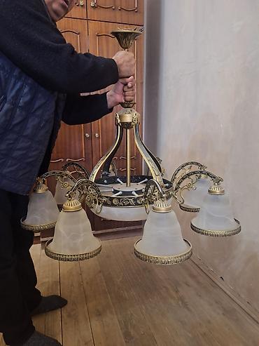 işlənmiş lüstür: Çılçıraq, 7 lampa, Metal — 1