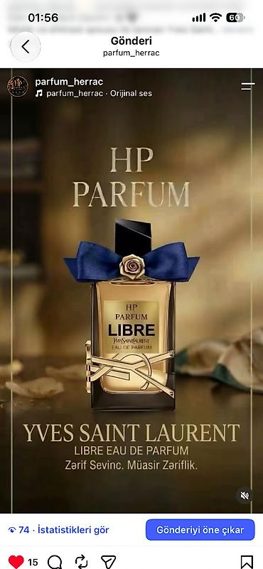 jasmin sumqayit: Məhsul: YSL Libre Eau de Parfum (HP Parfum versiyası) - Qadınlar üçün — 1