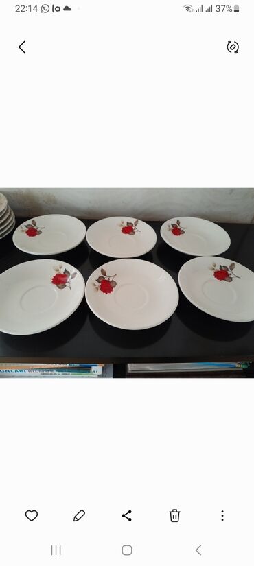 Столовая посуда: Блюдца, цвет - Белый