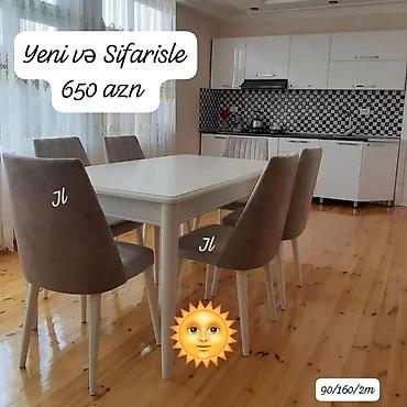 dolab ucuz: Qonaq otağı üçün, Yeni, Dördbucaq masa, 6 stul — 1