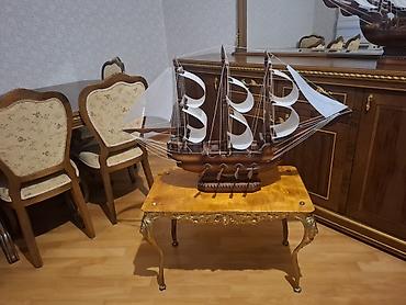 penny bord: Dekorativ yelkənli gəmi maketi.Böyük ölçülüdür - Material: laklanmış — 7
