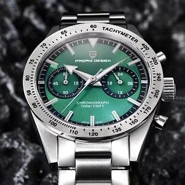 Ručni satovi: PAGANI DESIGN PD-1766 - 40mm - Zelena - Seiko mvmt Potpuno nov muški — 11