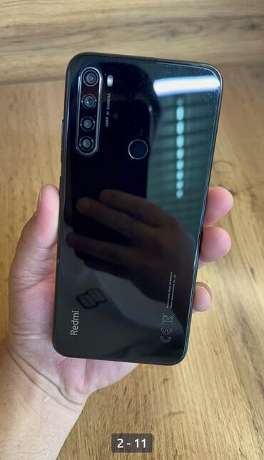 Xiaomi, Redmi Note 8, Б/у, 64 ГБ, цвет - Черный, 1 SIM, 2 SIM