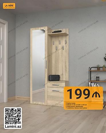 Mebel: Dəhliz dolabı – La Mini - Ölçülər: D 40 × H 200 × U 90 sm - Rəng — 1