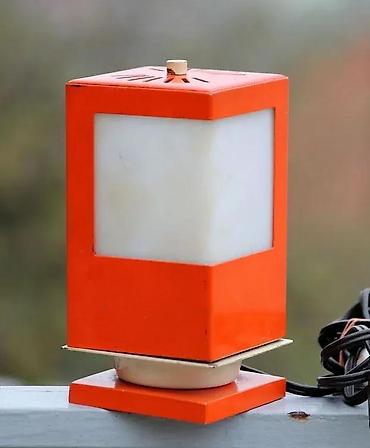 Rasveta: Vtg Atomic Orange Burst Space Age Mid-Century stona lampa. Vintage — 9