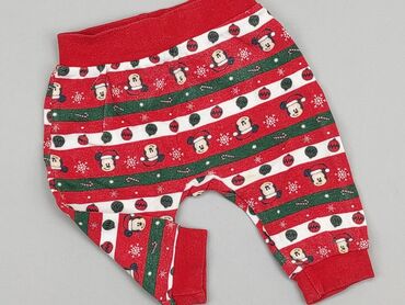 czerwony sweterek w serek: Sweatpants, Disney, 3-6 months, condition - Very good