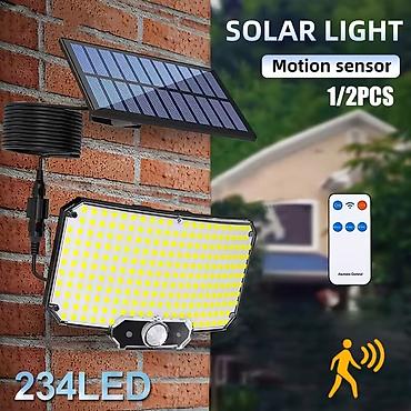 dm sesir: 1 kom. Solarne zidne lampe sa senzorom pokreta, pametna 234LED solarne — 9
