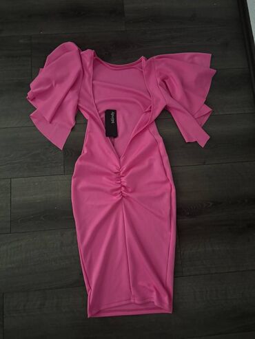 puder roze haljina: Bоја - Roze, Koktel, klub, Kratkih rukava