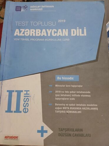 azərbaycan dili tapşırıqlar toplusu pdf: Azərbaycan dili test toplusu 2-ci hissə. Səhifələri yerindədir və