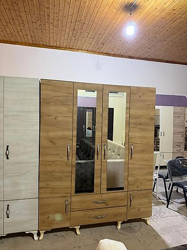 giris dolabi: Dörd qapılı, güzgülü paltar şkafı - Dizayn: Ön tərəfdə 2 ədəd tam boy — 9